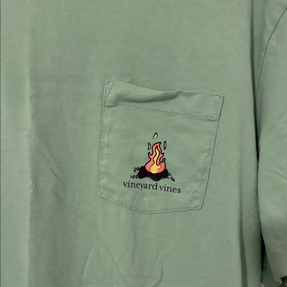 Vineyard Vines Mint Green Camping Graphic Tee - Picture 4 of 5